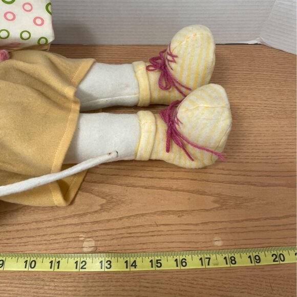 Snowman Greeter Christmas Decoration Holding Gift Peppermint Candy 18 In Pastel - Picture 6 of 7